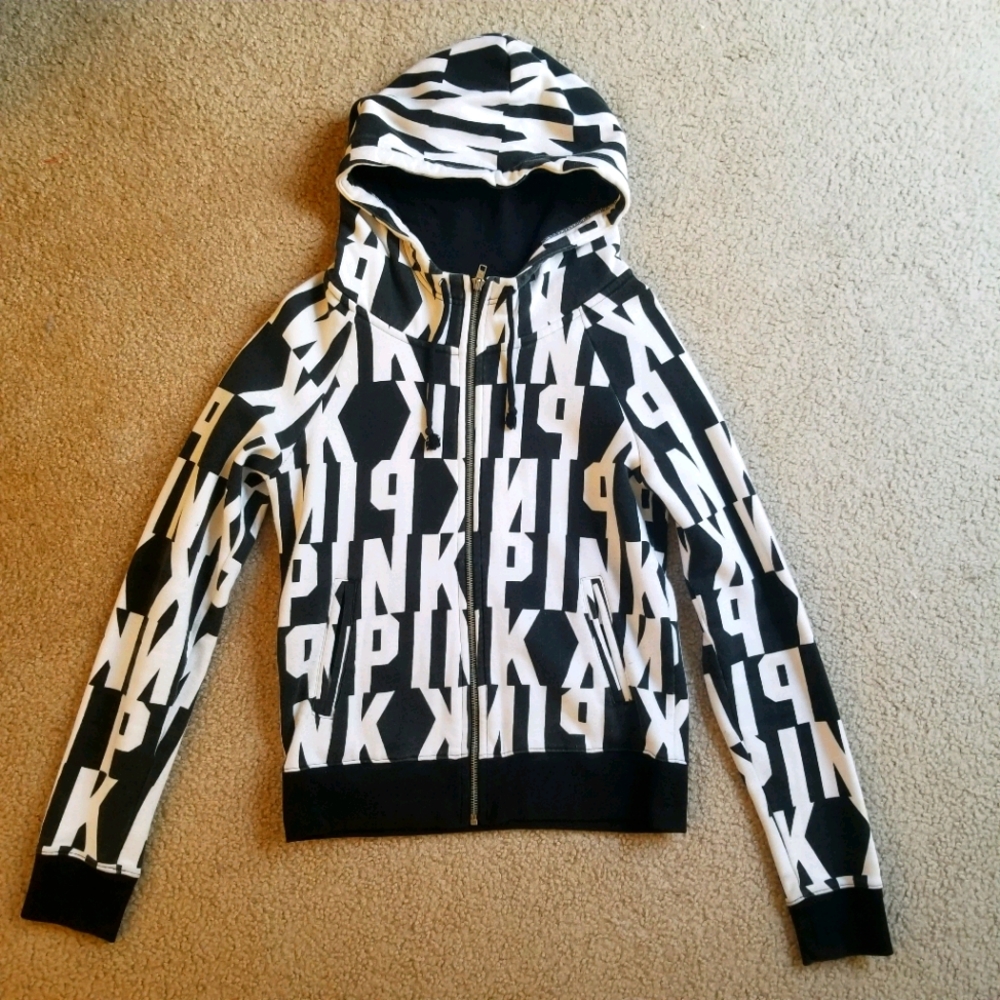 Victoria’s Secret PINK zip up graphic hoodie